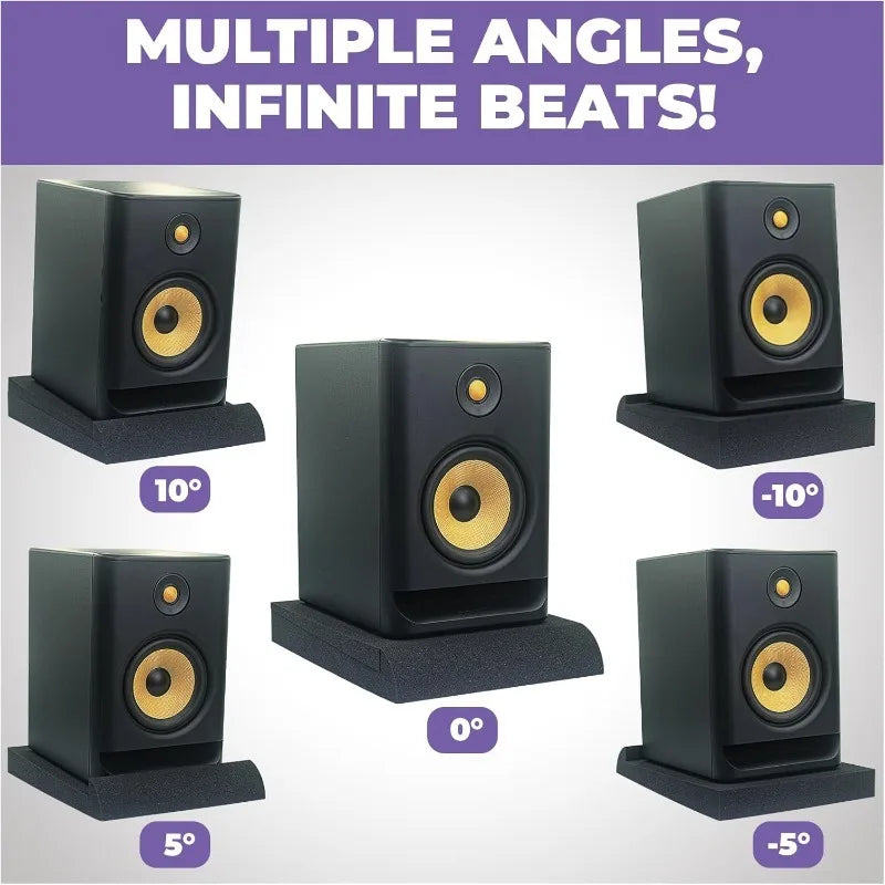 Studio Monitor Speaker Isolation Pads – Acoustic Foam 2-Pack