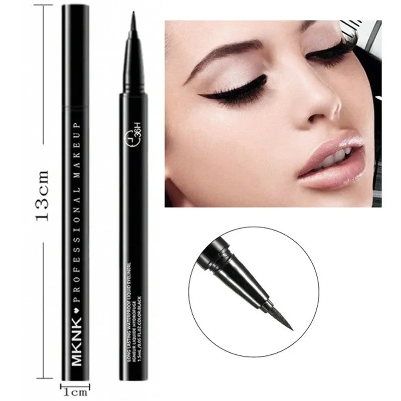 36-Hour Lock Lasting Liquid Eyeliner Pencil Waterproof Black Ink Pen