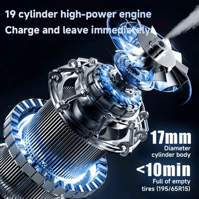 2-in-1 Wireless Car Vacuum & Smart Tire Inflator | Digital Display