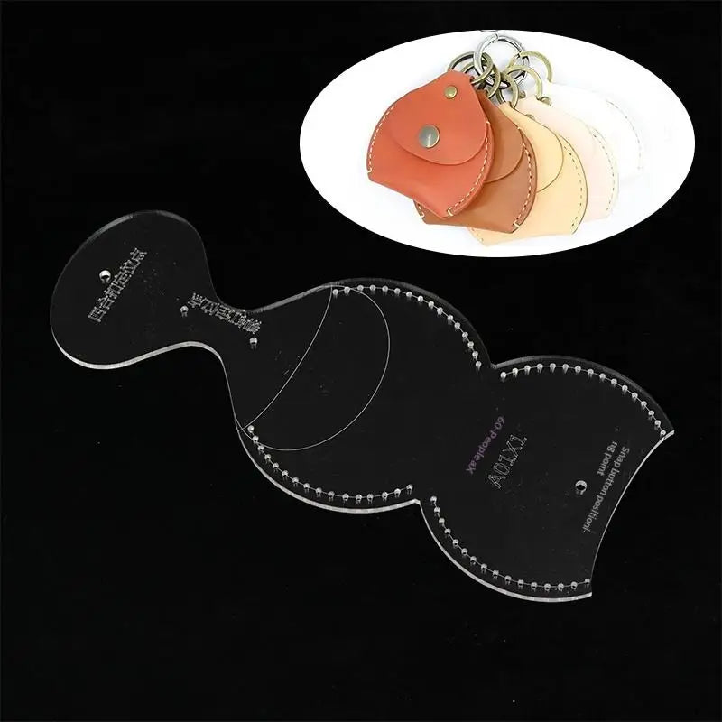 Leather Craft Mini Coin Purse Making Acrylic Template Tool DIY Small Zpaxo