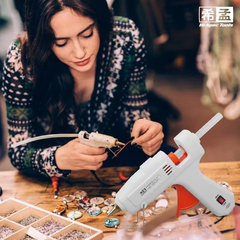 100W Electric Hot Melt Glue Gun Mini DIY for Household & Industrial 11mm Glue Stick US Plug Repair Tool Zpaxo
