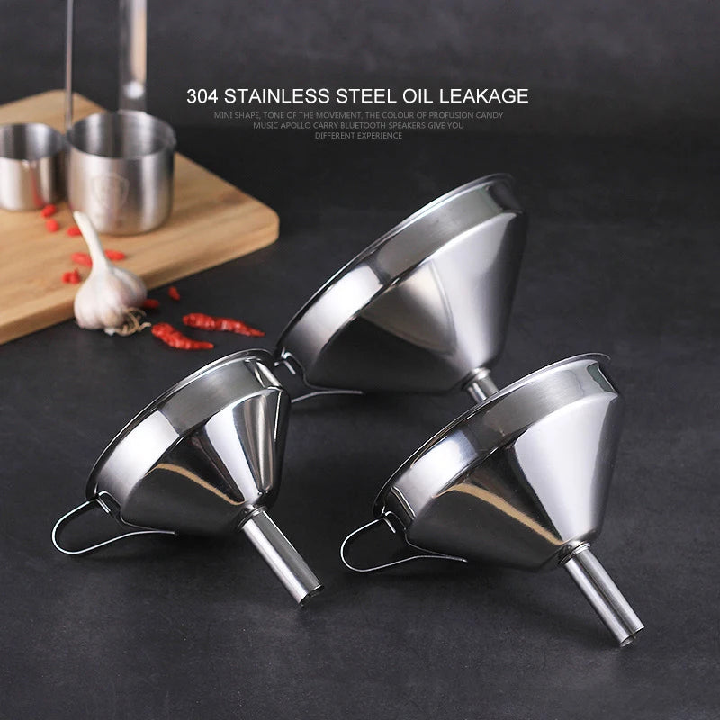 Stainless Steel Kitchen Accessory Canning Funnel Cooking Beer Wine Zpaxo
