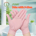 Kitchen Gloves Disposable Nitrile Latex Gloves Black Washing Tableware Housework Car Industry Gardening Pet Care Cooking Tools Zpaxo Pink-L-23x11cm 100PCS (50 pairs)