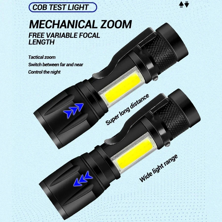ESMARTER Mini USB Rechargeable LED Flashlight – Waterproof Torch
