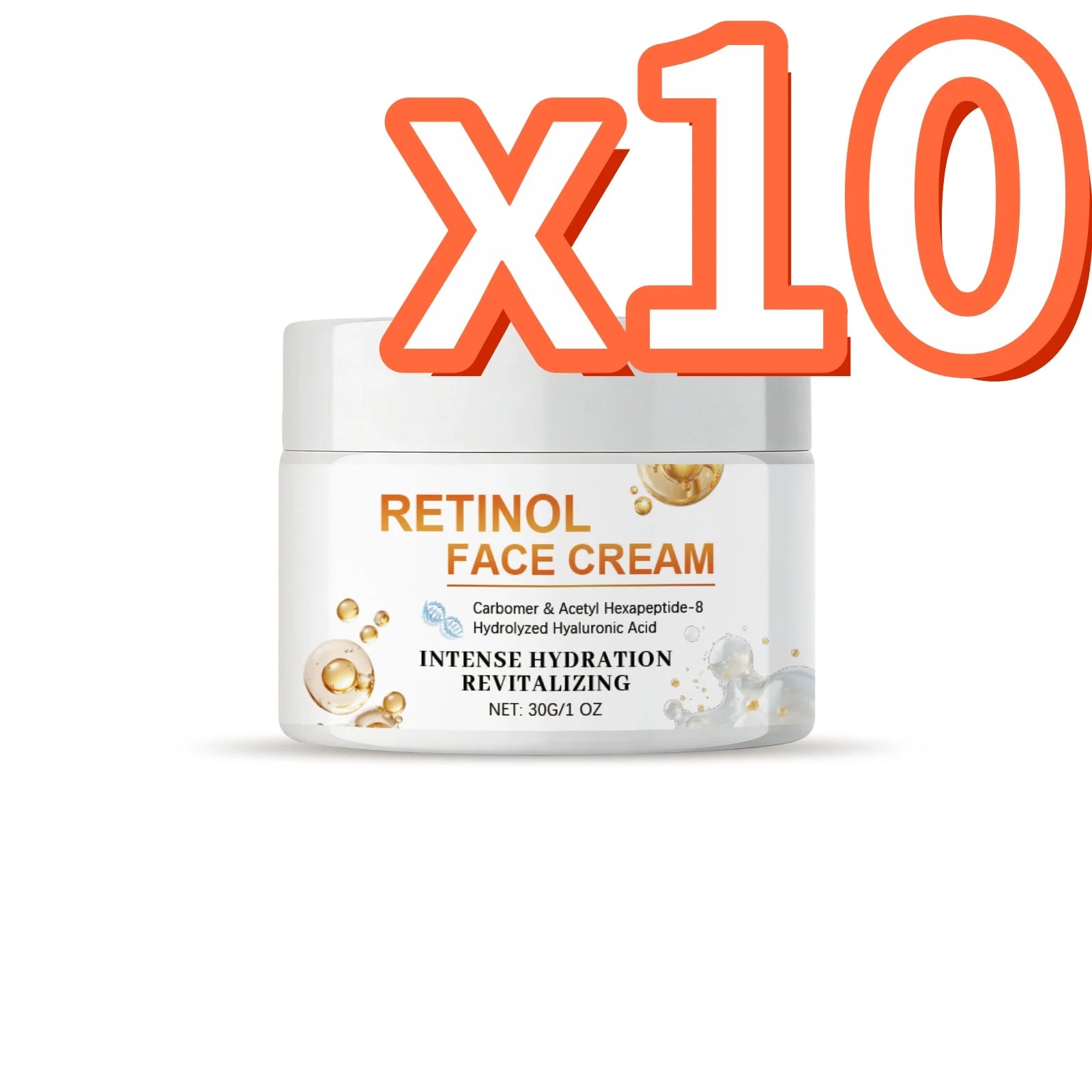 Retinol Face Cream with Hyaluronic Acid – Anti-Aging 30g Anti-Aging Face Cream Zpaxo 30g Boxed X 10PCS