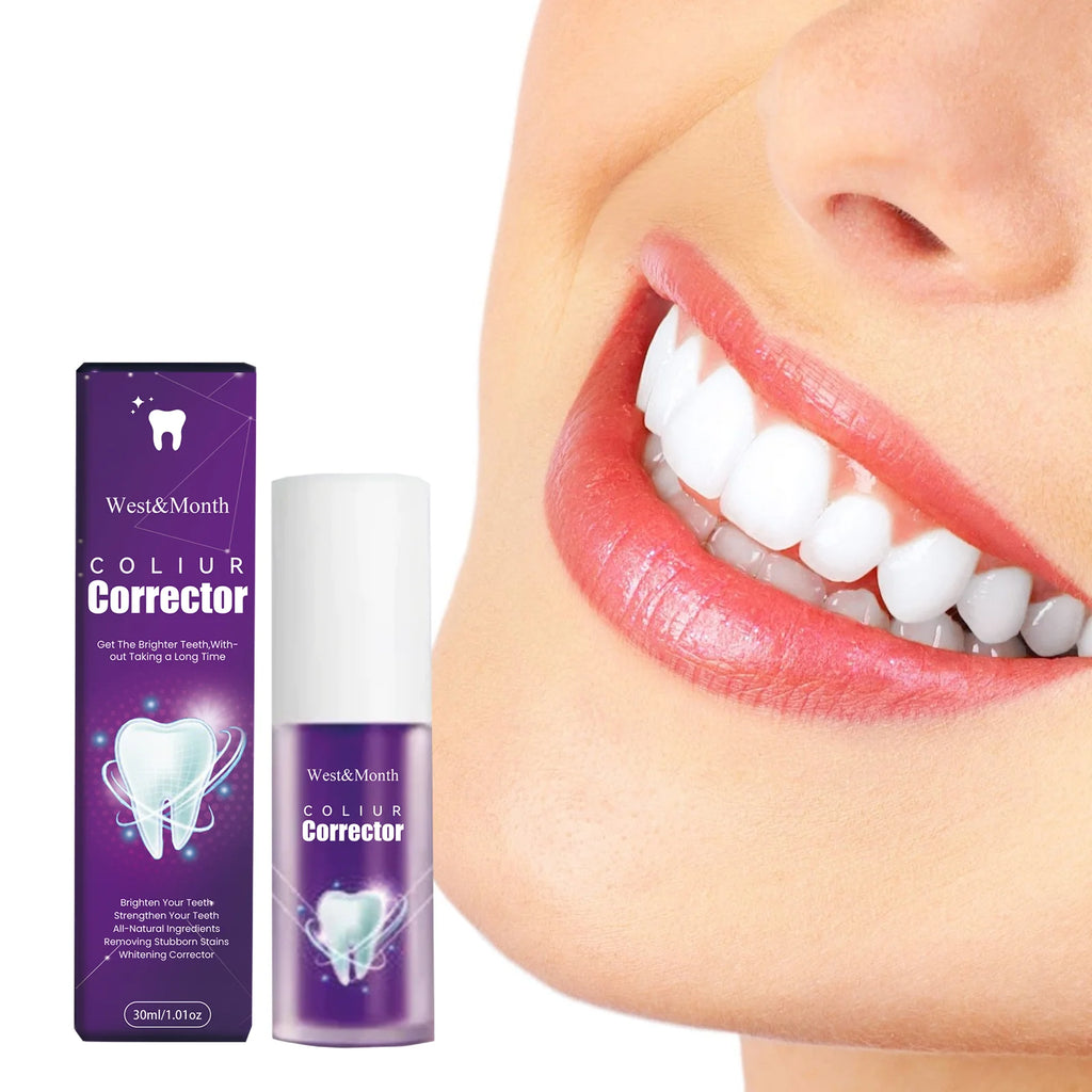Premium Purple Brightening Toothpaste, Removes Surface Stains & Oral Odor, Gentle Gum Care, Daily Brightening & Refreshing Teeth Zpaxo