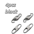 4pcs Zipper Lock Clips – Theft Deterrent & Pull Replacement, Keeps Securely Closed Zpaxo 4pcs black