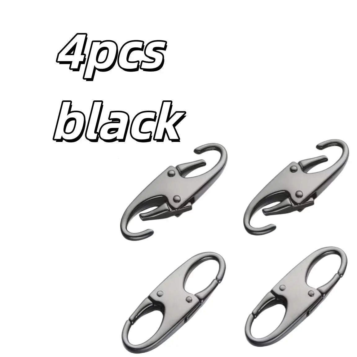 4pcs Zipper Lock Clips – Theft Deterrent & Pull Replacement, Keeps Securely Closed Zpaxo 4pcs black