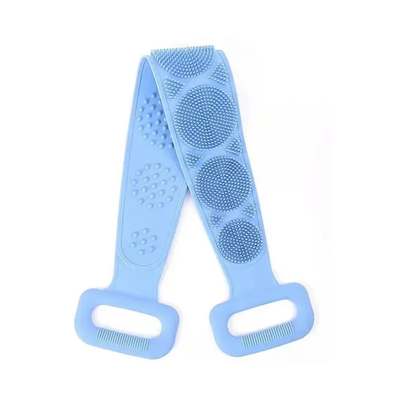 Body Sponge Silicone Back Brushes Bath Towels Scrubber Rubbing Back Peeling Massage Shower Belt Extended Skin Clean Brushes Zpaxo As shown