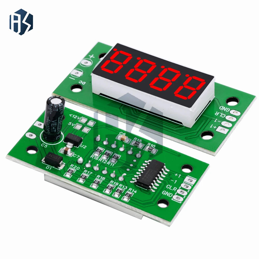Digital Counter Module 0-9999 Range DC 4-25V LED Low-level Switching Zpaxo