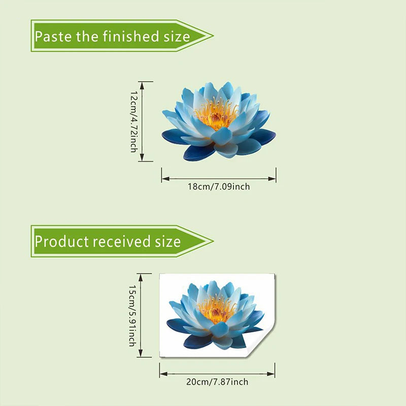 Creative Self-adhesive Wall Decal For Bathroom,Luminous Lotus Toilet Sticker,Waterproof Luminous Decoration 1PC Zpaxo 2