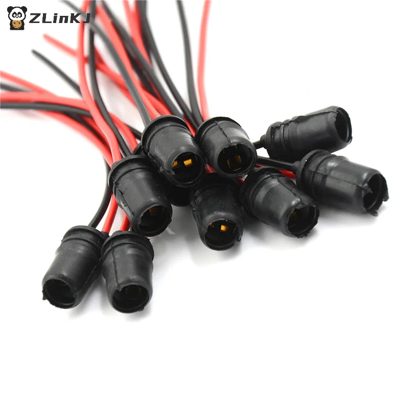 T10 Light Bulb Extension Socket Holder Soft Rubber Push-in Wedge Base Zpaxo
