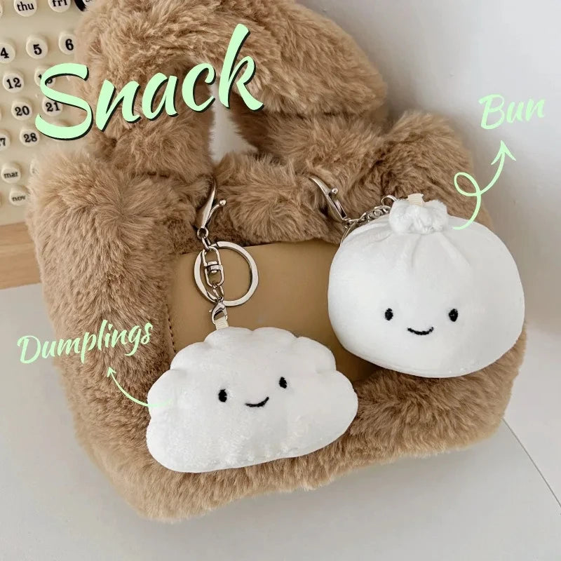 Dumpling Key Chain Pendant Creative Cute Little Doll Plush Toy Bag