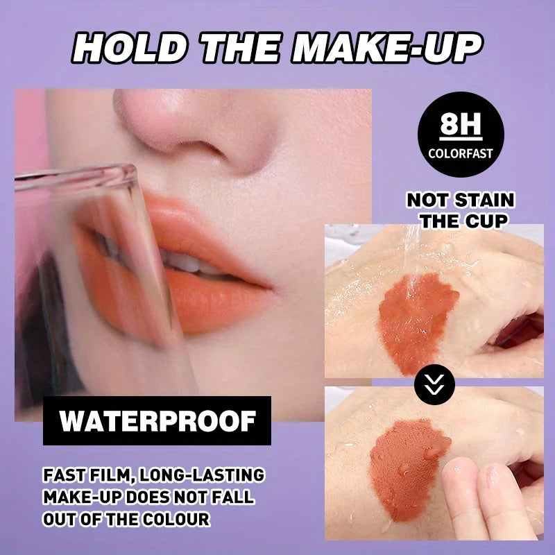 Halloween Matte Lip Glaze Set Lipstick Vampire Velvet Not Fading Lip Makeup Zpaxo