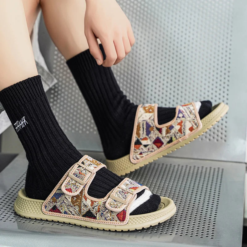 Men's Slippers Comfortable Lightweight Soft Sole Casual Slides Indoor