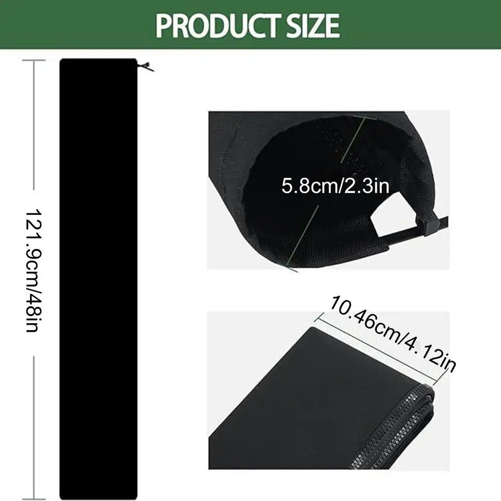 48" Zippered Outboard Rigging Sleeve – Trolling Motor Wire Guard Marine Cable Sleeve Zpaxo Black