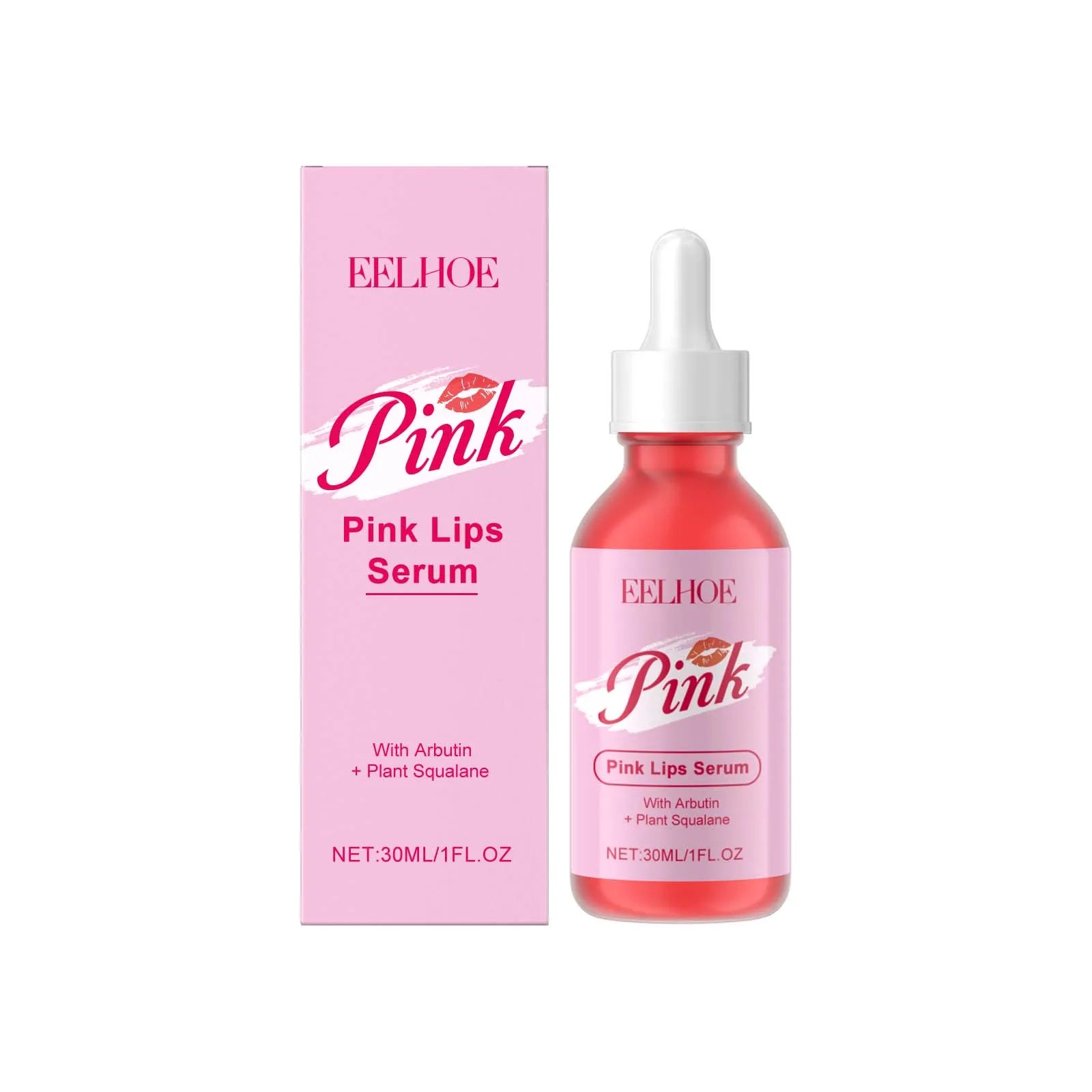 Pink Lip Serum Lip Plumping Essential Oil Lightening Dark Lip Remove Dead Skin Lip Lines Brighten Moisturizer Lip Balm Essence Zpaxo 30ml Boxed