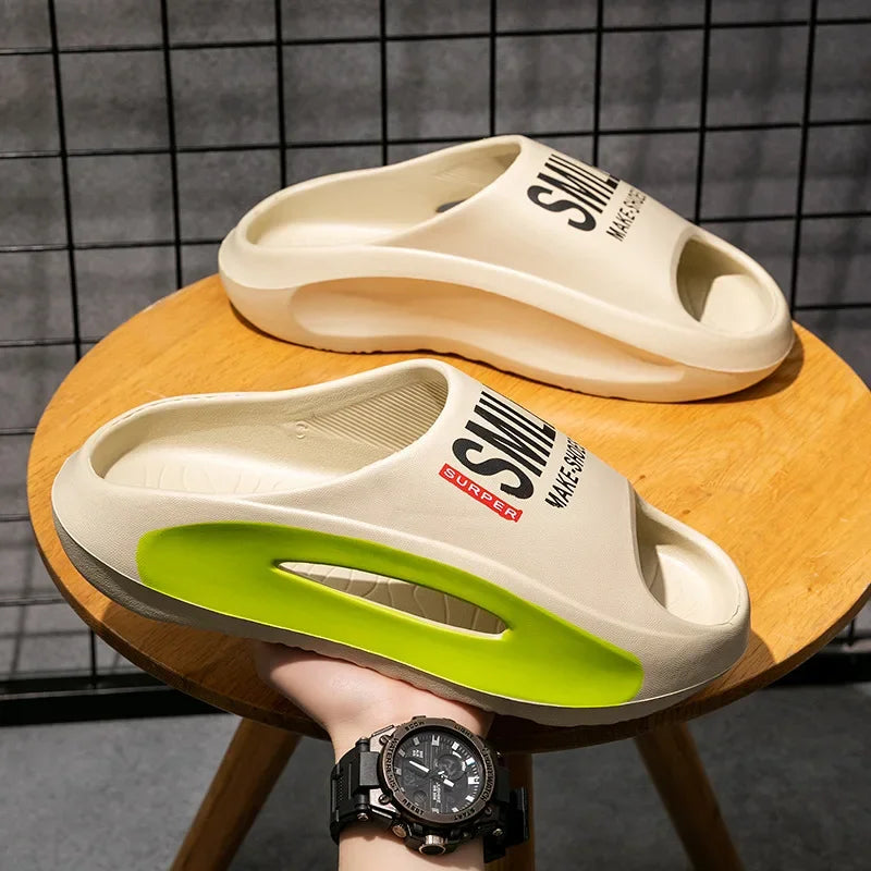 Outdoor Women Mens Summer 2025 Men's Slippers EVA Lightweight Slides Zpaxo Khaki-A 44-45