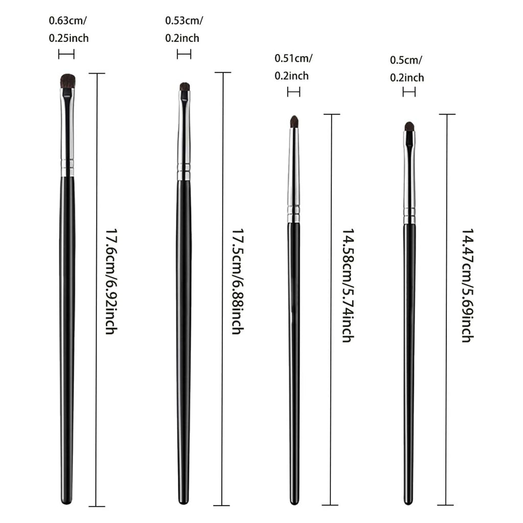 4 pieces of eyeshadow blending brushes, eye shadow brushes with silkworm details, delicate and soft makeup tools Zpaxo