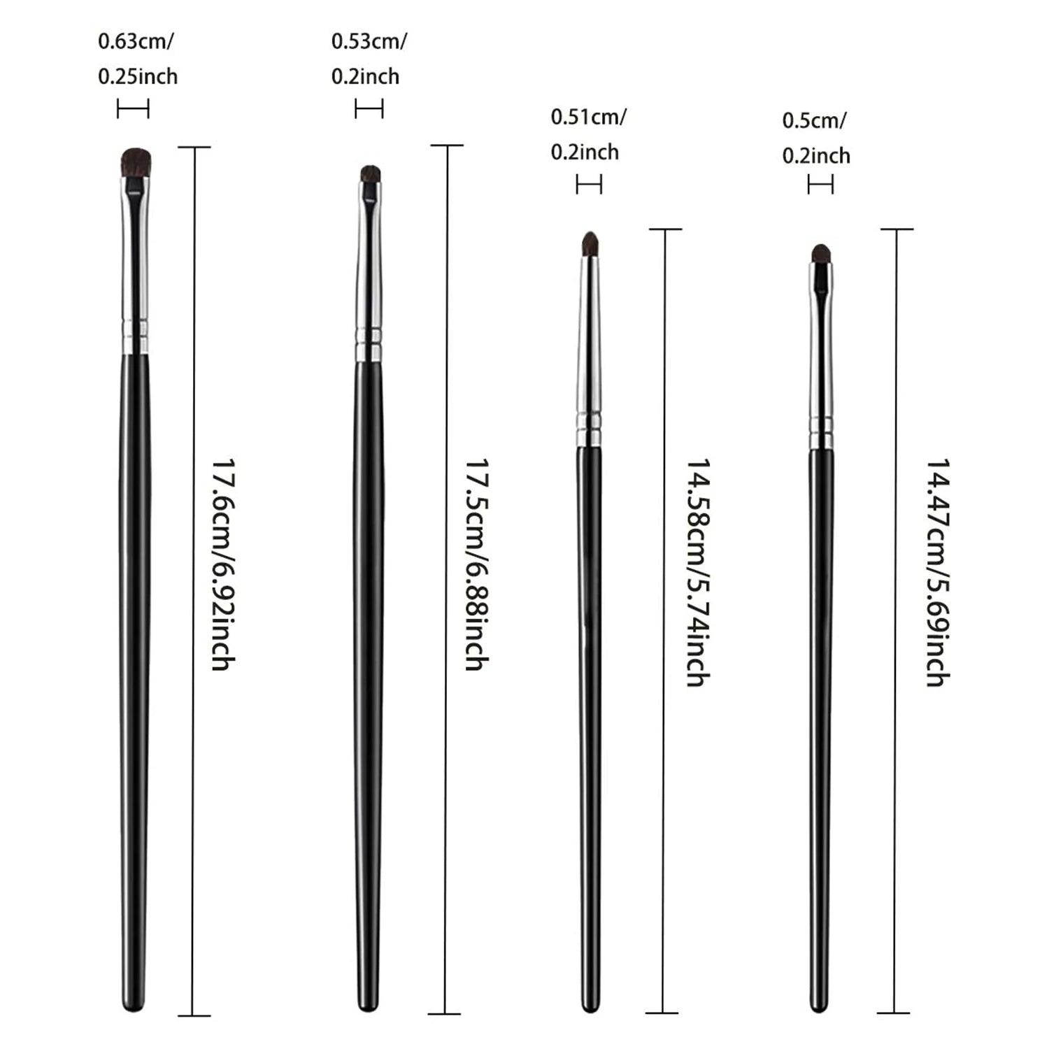 4 pieces of eyeshadow blending brushes, eye shadow brushes with silkworm details, delicate and soft makeup tools Zpaxo
