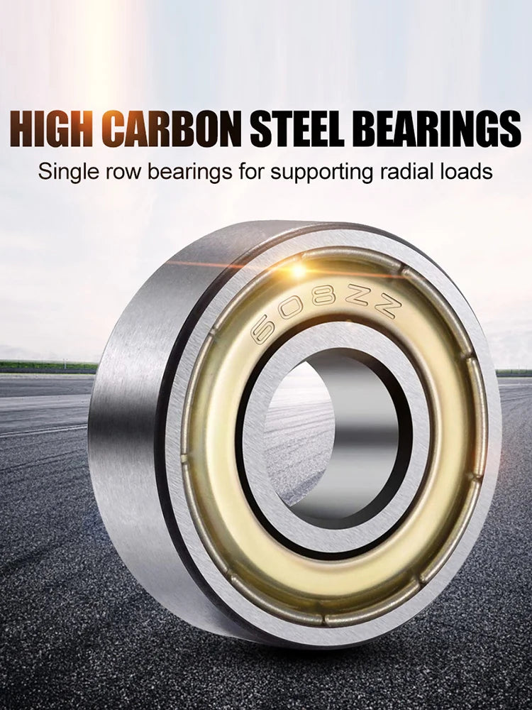 608ZZ Deep Groove Ball Bearing Carbon Steel Skateboard Bearings