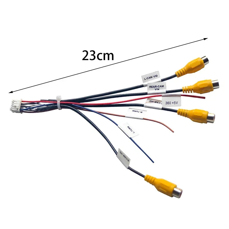 1 Piece DIY Accessories For Android Head Unit With Built-in 360 Panoramic Camera System 12Pin Cable Adapter Zpaxo