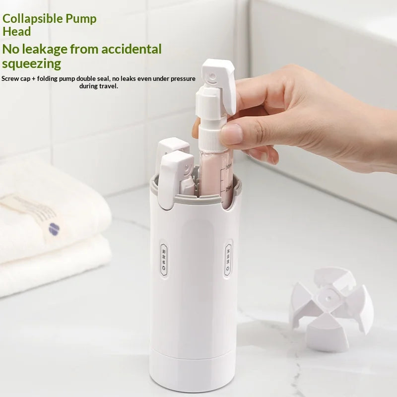 4-in-1 Leak-Proof Travel Bottles | Refillable Toiletry Dispenser Travel Toiletry Bottles Zpaxo