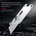 Duty Industrial Utility Knife Compact Stainless Steel Craft Cutter with Bottle Opener SK5 Blades, for DIY Professional Use Zpaxo Handle-5 blades