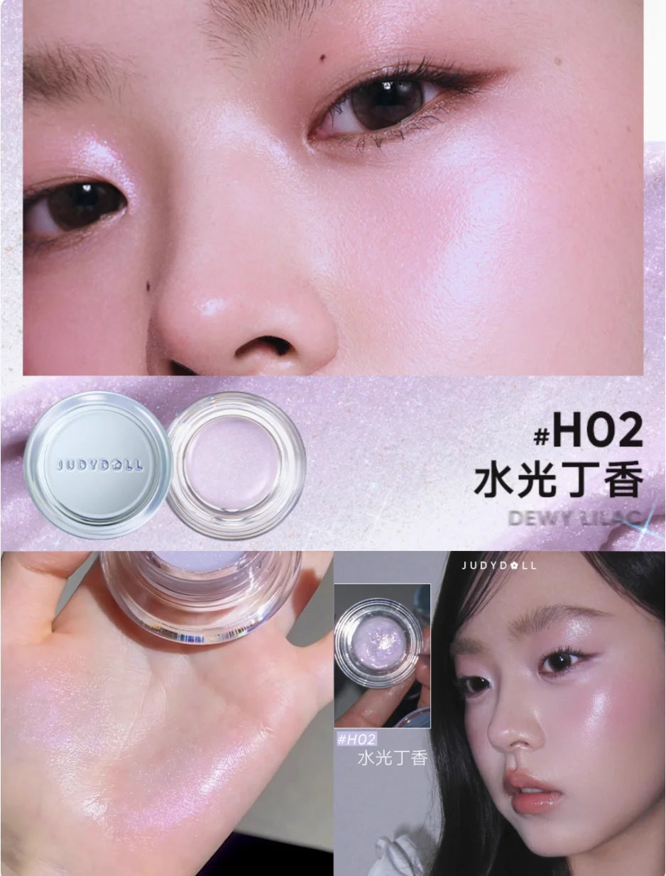 JUDYDOLL Highlighter Balm Luminous Highlighting Mint Lilac Refreshing Zpaxo H02