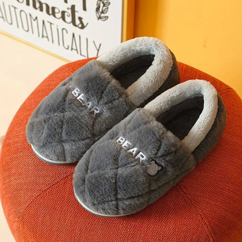 Fur Slippers Women Men Winter Furry Fashion Warm Ankles Plush Cozy