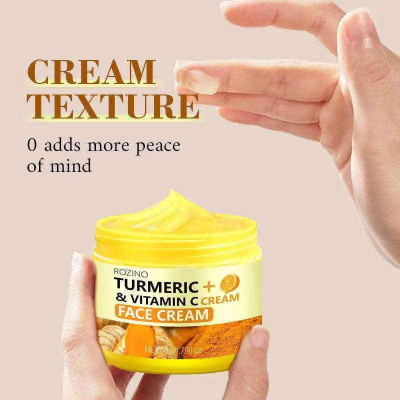 Turmeric VC Face Cream Firming Moisturizes Skin Leaving Skin Fresh Non Greasy Smooth Firm Soft Elastic Energetic Zpaxo