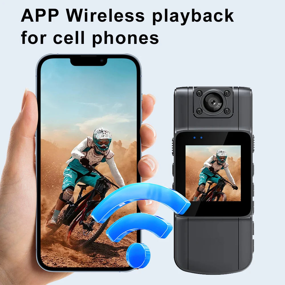 4K 1080P HD Wifi Mini Camera Handheld Back Clip Law Enforcement IR Night Vision Smart Portable Camera Car Recorder Zpaxo