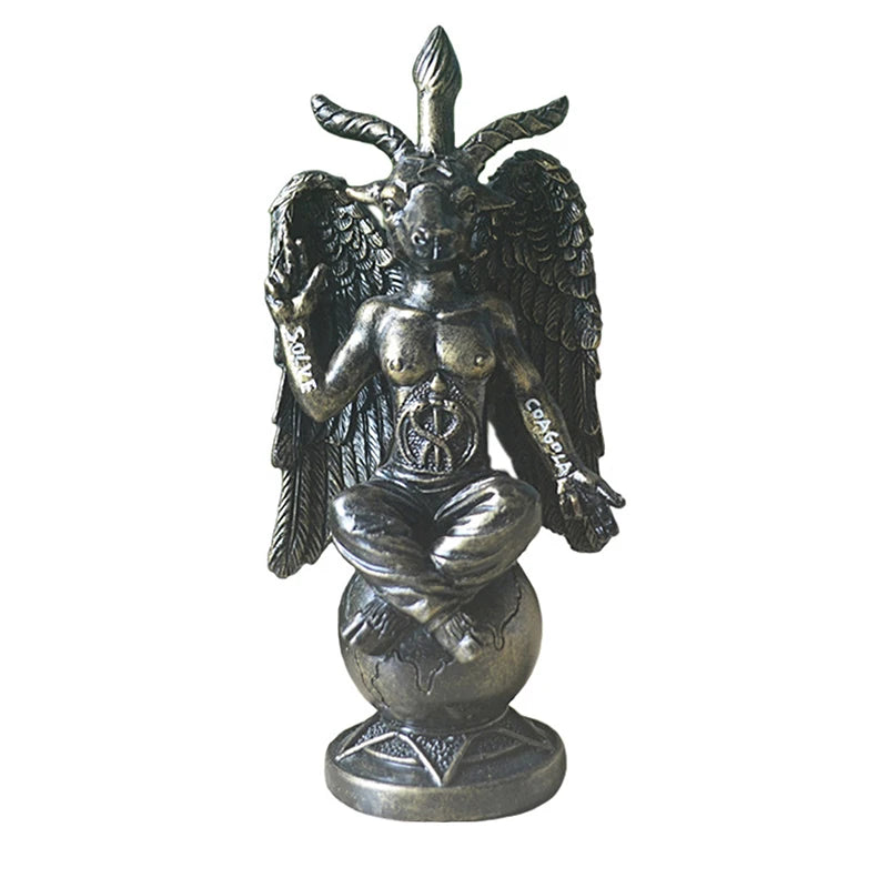 Baphomet Divine Goat Mendes Statue Church Satan Sabbatic Idol Resin Zpaxo