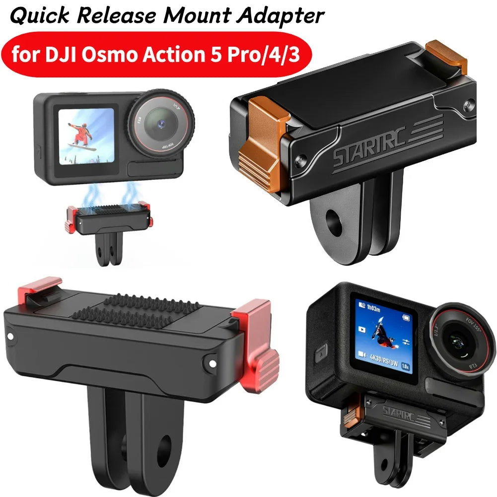 DJI Osmo Action 5 Pro/4/3 Magnetic Quick Release Mount Adapter Camera Mount Adapter Zpaxo