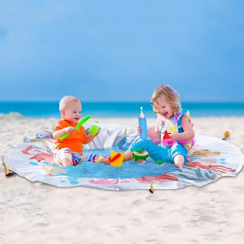 Beach Puddle Pool Toddler Baby Paddling Pool Beach Toys With Water Bucket Sandproof Water Play Summer Toy For Boys Girls Child Zpaxo