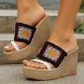 2025 Wedge Slippers Women's Sandals Summer Thick Ladies Heel Beach