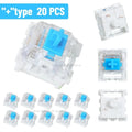 50Pcs Keyboard Switch Keyboard Clicker Key Replacement 3 Pin Tactile Switch 2 FOR KA Plastic For Electrical Equipment Tools Zpaxo blue-20pcs