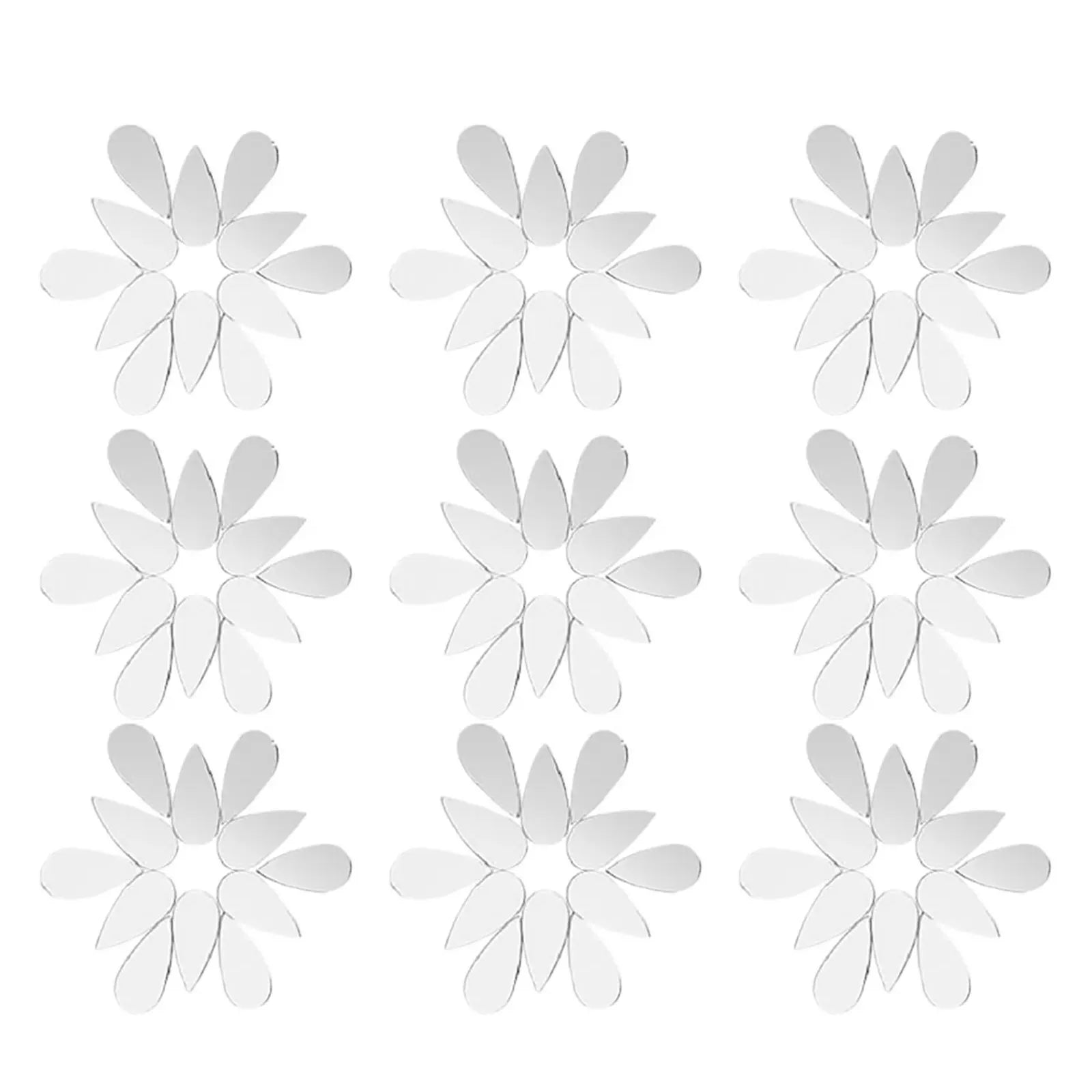 Teardrop Mirror Wall Decals Self-adhesive Acrylic Shine Tiles Bedroom