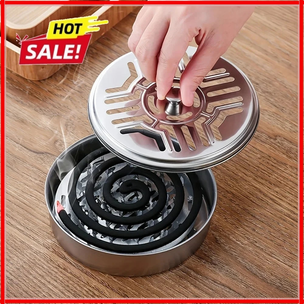3-Piece Stainless Steel Incense Tray Set – Indoor & Outdoor Incense Holder Set Zpaxo