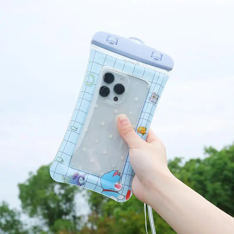 Cartoon Full View Waterproof Case Phone Underwater Snow Rainforest