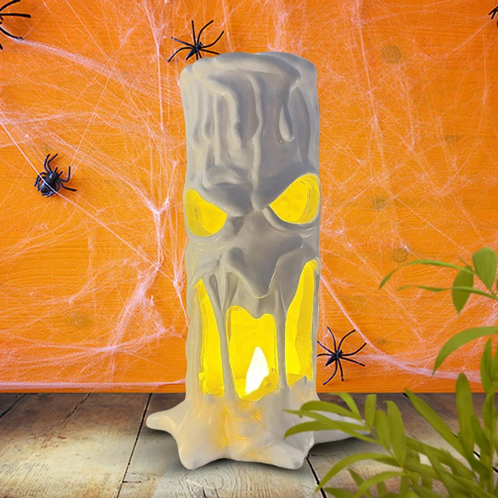 Halloween Flameless Candles Spooky Human Face LED Candle Flickering