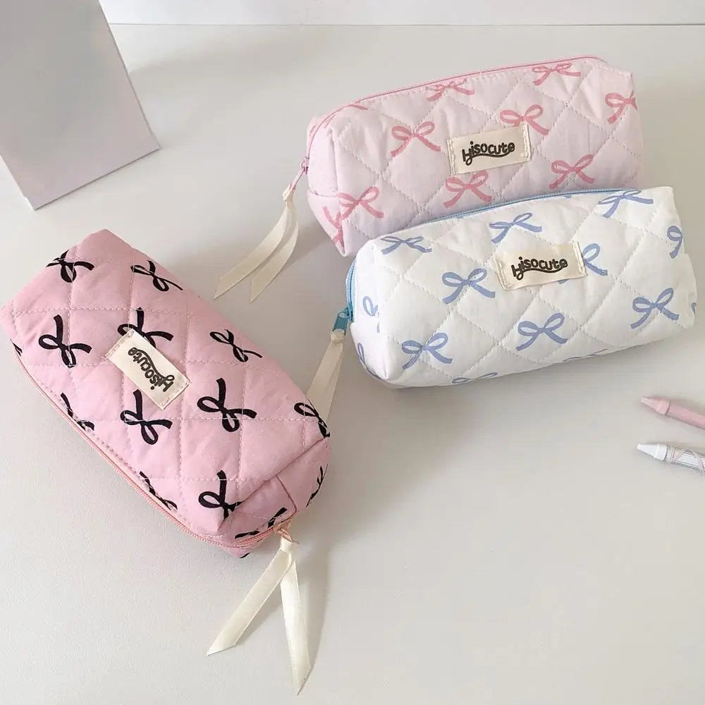 Cute Pink Bow Pencil Case – Large Capacity Girls Stationery Bag Pencil Case Zpaxo
