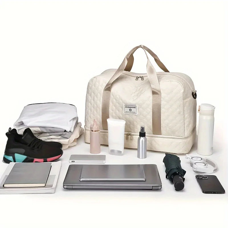 Oversized Duffel Bag Wet Dry Separation Waterproof Compartment Side