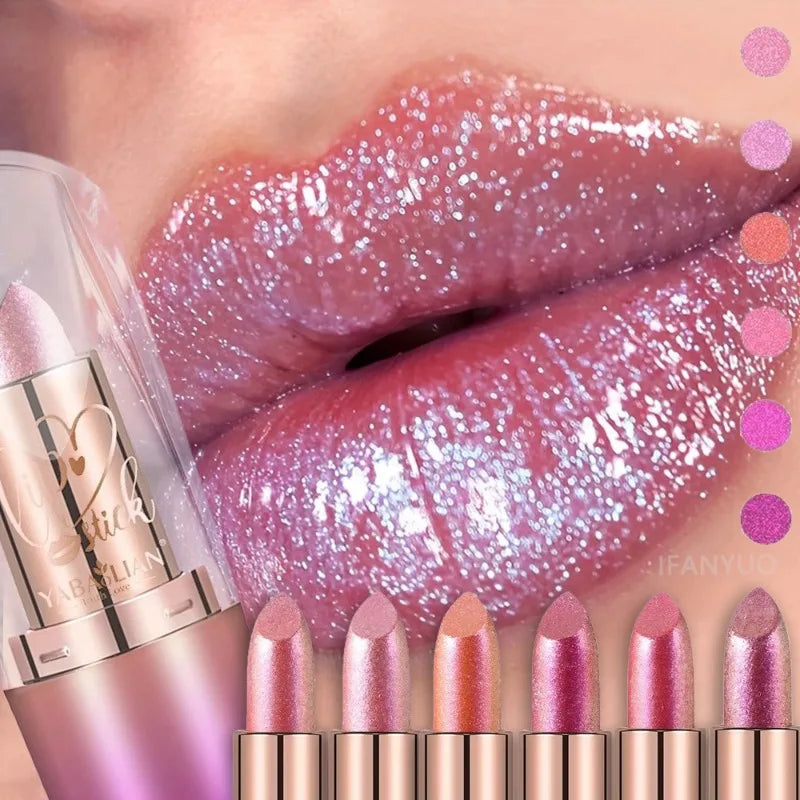 Holographicradiance Lipstick Metallic Glitter Long-wear Lightweight