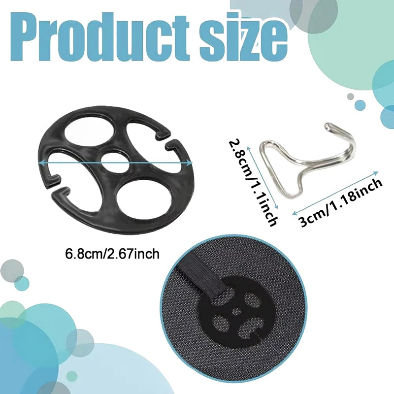 Universal Car Seat Cover Plum Plate Metal Hooks Plastic Covers Chuck