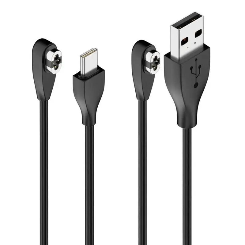 Magnetic Replacement Charging Cable Type C/USB 4Pin Earphones Fast Charging Wire Line for S710 Black Zpaxo