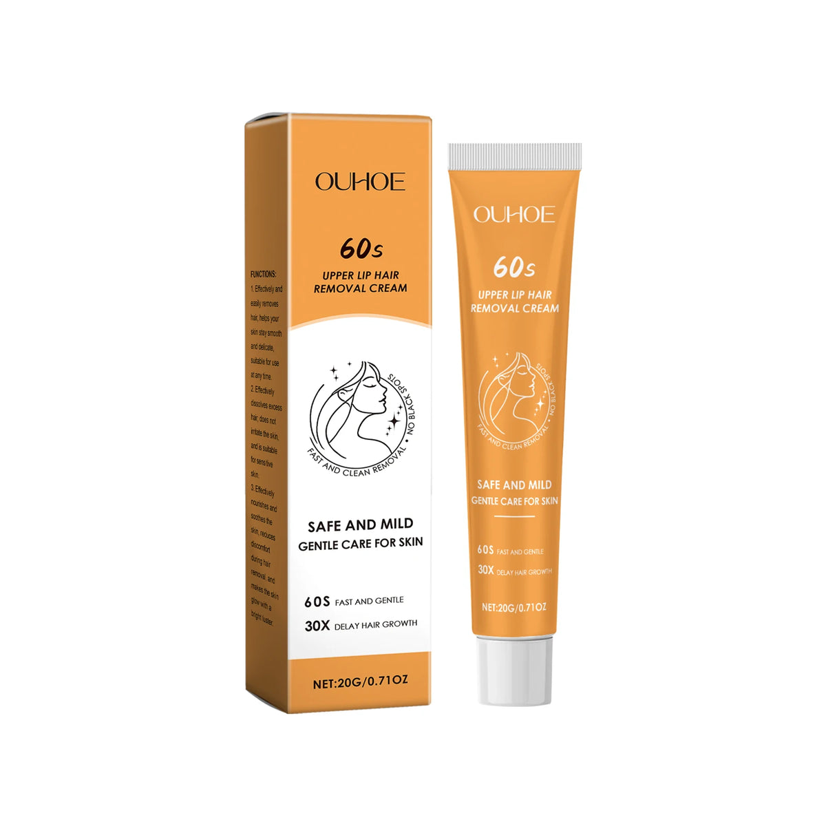 Hair Removal Creams Fast Gentle Removal Skin Care Whitening Clear Lip Hair Underarm Depilation Cream For Women Beauty Zpaxo 20g boxed