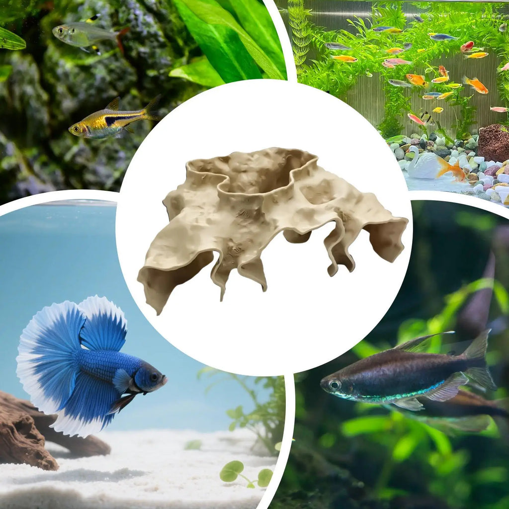 Aquarium Fish Shelters Stable Hiding Hole Tunnel Shelter Underground