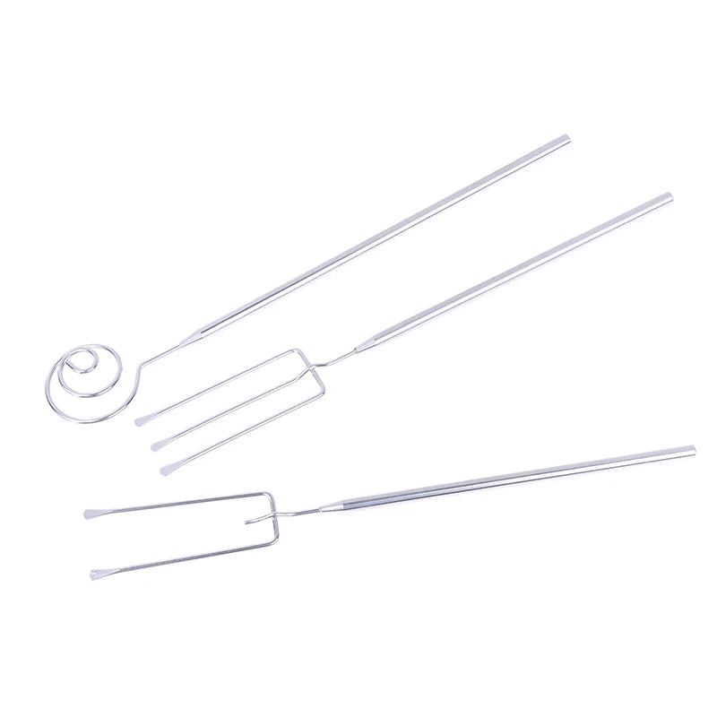 Stainless Steel Candy Dipping Fork Irregular Shaped Cheese Fondue Culinary Decorating Fork Long Handle Chocolate Dipping Tool Zpaxo