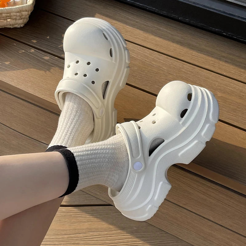SHAJI Ladies Cloud Clogs Summer Platform Non Slip Sandals Fashion